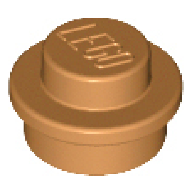 Plaat, Rond 1x1 Medium Nougat